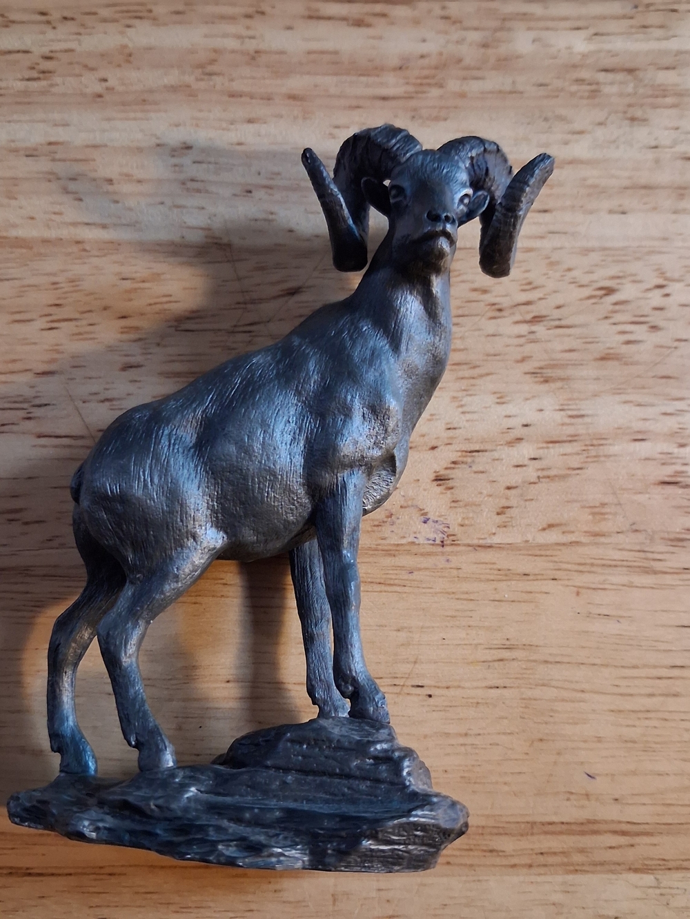 1976 Franklin Mint Fine Pewter Bighorn Sheep Outdoors Nature Cabincore